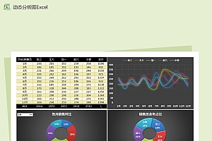 销售动态分析图Excel模板