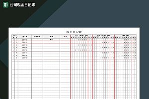 公司现金日记账Excel模板