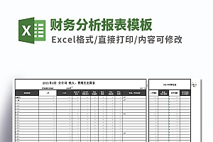 财务分析报表Excel模板