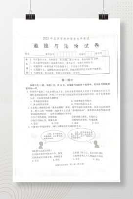 2023年中考北京道德与法治试卷+答案解析(PDF版)